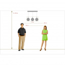 Prosta lampa wisząca Loft do jadalni lub kuchni 3 żarówki LED RegenBogen 657011203