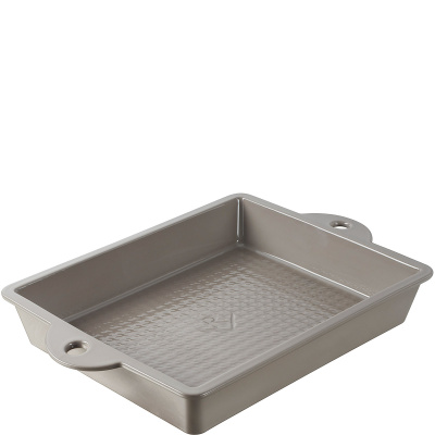 Prostokątna forma porcelanowa do ciasta Revol Les Naturales szara RV-647813-1