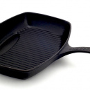 Prostokątna patelnia grillowa żeliwna emaliowana Chasseur czarna 3140-01