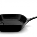 Prostokątna patelnia grillowa żeliwna emaliowana Chasseur czarna 3140-01