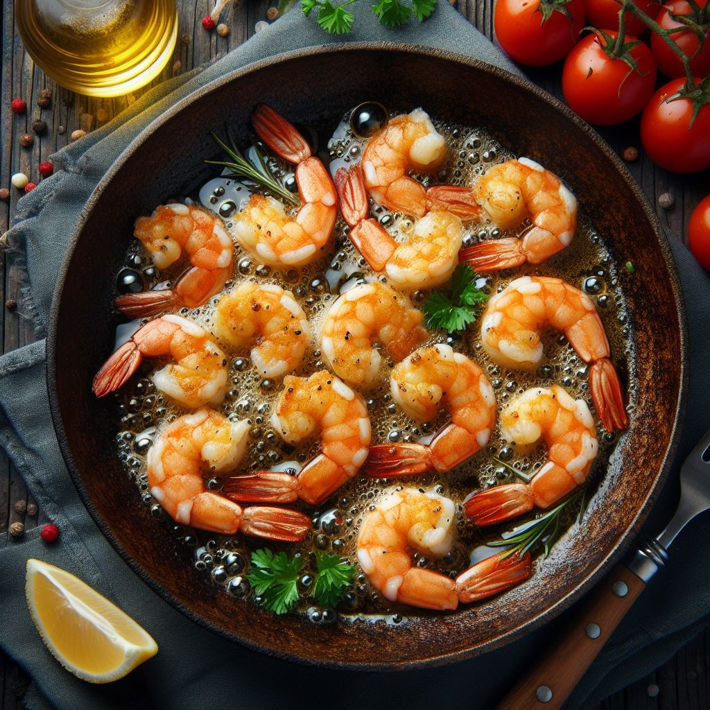 Prosty przepis na krewetki po portugalsku z masłem i białym winem - jak jeść krewetki
