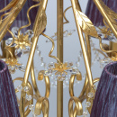 Przepiękny żyrandol, fioletowe klosze MW-LIGHT Elegance 299011508