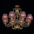 Przepiękny żyrandol, fioletowe klosze MW-LIGHT Elegance 299011508