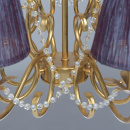 Przepiękny żyrandol, fioletowe klosze MW-LIGHT Elegance 299011508