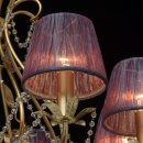 Przepiękny żyrandol, fioletowe klosze MW-LIGHT Elegance 299011508
