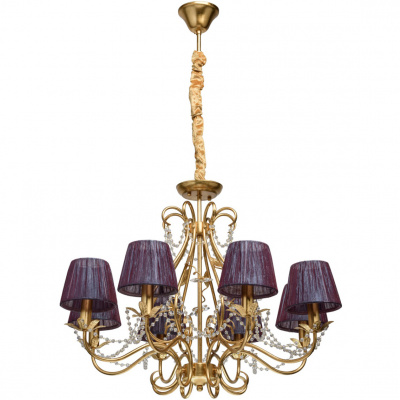 Przepiękny żyrandol, fioletowe klosze MW-LIGHT Elegance 299011508