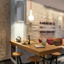 Przewód z oprawką na jedną żarówkę, czerwony, długi przewód Vitaluce VE4238-4/1S