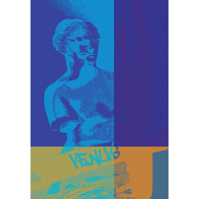 Ręcznik kuchenny Louvre Venus Bleu 50x70 cm Garnier-Thiebaut TG-34342