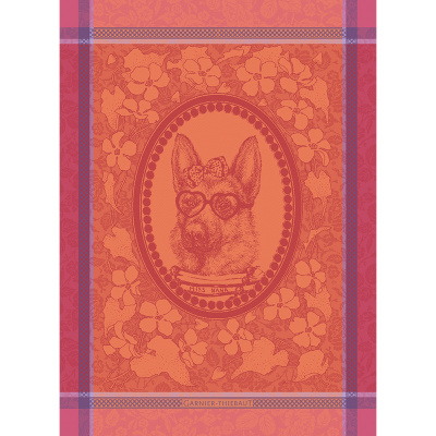 Ręcznik kuchenny Madame Chien Rose 56x77 cm Garnier-Thiebaut TG-39632