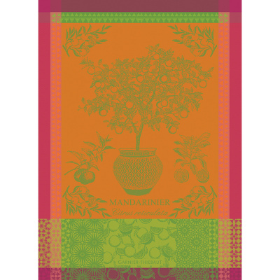 Ręcznik kuchenny Mandarinier En Pot Jaune Soleil 77x56 cm Garnier-Thiebaut TG-39629