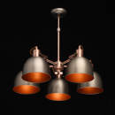 Regulowana lampa wisząca na 5 kloszy, antyczne srebro i miedź MW-LIGHT Loft 551011005