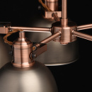 Regulowana lampa wisząca na 5 kloszy, antyczne srebro i miedź MW-LIGHT Loft 551011005