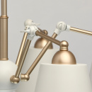 Regulowany żyrandol na 6 żarówek, biało-złoty RegenBogen Megapolis 691011906