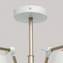 Regulowany żyrandol na 6 żarówek, biało-złoty RegenBogen Megapolis 691011906