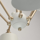 Regulowany żyrandol na 6 żarówek, biało-złoty RegenBogen Megapolis 691011906