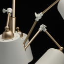 Regulowany żyrandol na 6 żarówek, biało-złoty RegenBogen Megapolis 691011906