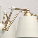 Regulowany żyrandol na 6 żarówek, biało-złoty RegenBogen Megapolis 691011906