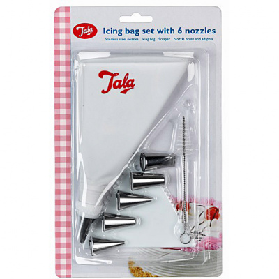 Rękaw cukierniczy z tylkami, szczotką i grzebieniem Tala 10A09927