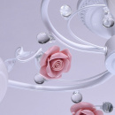 Romantyczna lampa sufitowa w klasycznym stylu, ceramiczne róże MW-Light Flora 422010405
