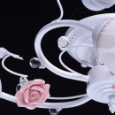 Romantyczna lampa sufitowa w klasycznym stylu, ceramiczne róże MW-Light Flora 422010405