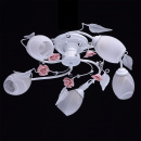 Romantyczna lampa sufitowa w klasycznym stylu, ceramiczne róże MW-Light Flora 422010405