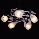 Romantyczna lampa sufitowa w klasycznym stylu, ceramiczne róże MW-Light Flora 422010405