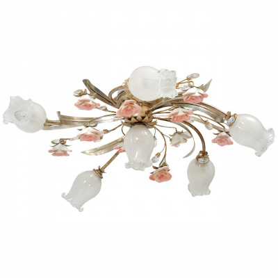 Romantyczna lampa sufitowa zdobiona różami 422010206