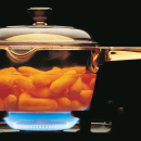 Rondel szklany z pokrywką Visions 1 Litr VSP-1