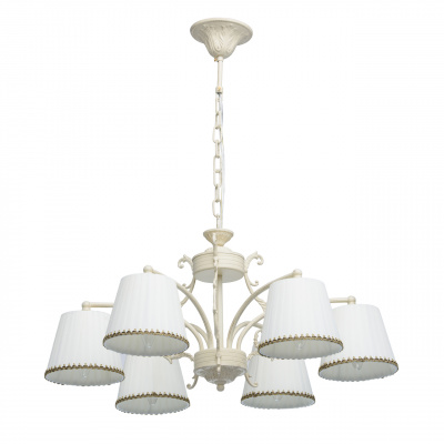 Rustykalny biały żyrandol do jadalni lub salonu MW-LIGHT 372012206