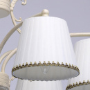 Rustykalny biały żyrandol do jadalni lub salonu MW-LIGHT 372012206