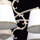 Rustykalny biały żyrandol do jadalni lub salonu MW-LIGHT 372012206