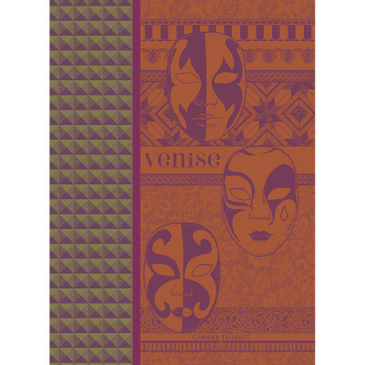 Ściereczka kuchenna do naczyń Masques Venitiens Or Feu 56x77 cm TG-34618
