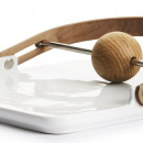 Serwetnik ceramiczny z dębowym uchwytem Sagaform Nature SF-5017328