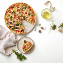 Silikonowa forma do tarty z talerzem ceramicznym Duo Lekue 28cm 2412528R14M150