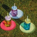 Słoik ze słomką Kitchen Craft fioletowy CMWGLSJAR_VI