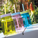 Słoik ze słomką Kitchen Craft fioletowy CMWGLSJAR_VI