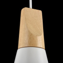 Smukła, biała lampa wisząca do jadalni, biały stożek Bicones Maytoni Modern P359-PL-140-W