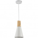 Smukła, biała lampa wisząca do jadalni, biały stożek Bicones Maytoni Modern P359-PL-140-W