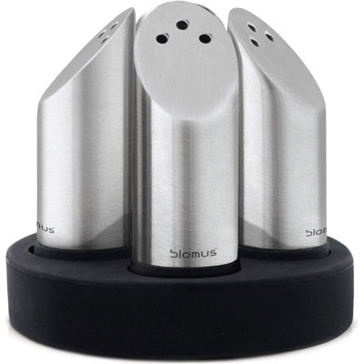 Solniczki na podstawce OVO Blomus 4 sztuki, stal matowa B63670