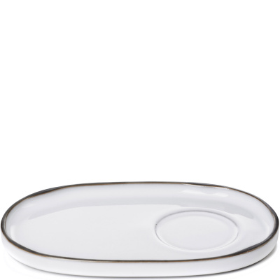 Spodek do filiżanki porcelanowej Caractere Revol biały RV-654000-4