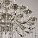 Srebrna lampa wisząca do bardzo dużego salonu kryształami MW-LIGHT Classic - wyc 482015518