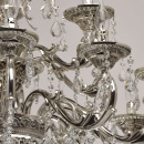 Srebrna lampa wisząca do bardzo dużego salonu kryształami MW-LIGHT Classic - wyc 482015518