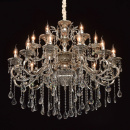 Srebrna lampa wisząca do bardzo dużego salonu kryształami MW-LIGHT Classic - wyc 482015518