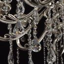 Srebrna lampa wisząca do bardzo dużego salonu kryształami MW-LIGHT Classic - wyc 482015518