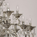 Srebrna lampa wisząca do bardzo dużego salonu kryształami MW-LIGHT Classic - wyc 482015518