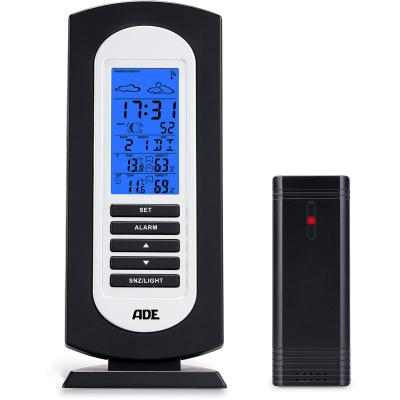 Stacja pogodowa z bezprzewodowym czujnikiem zewnętrznym ADE AD-WS 1822