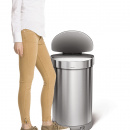Stalowy kosz na śmieci półokrągły 45 Litrów simplehuman CW2030