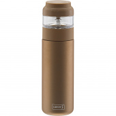 Stalowy kubek termiczny z zaparzaczem do herbaty 0,4 Litra Lurch brązowy LU-00240917