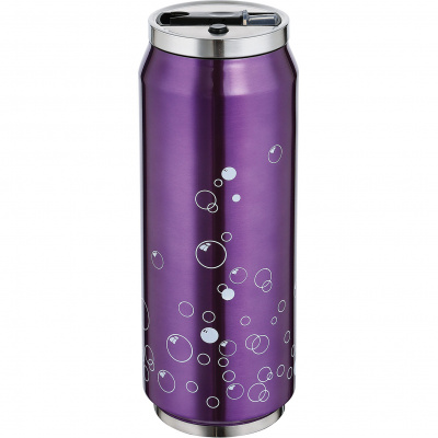 Stalowy kubek termiczny ze słomką Lattina Cilio 0,5 Litra, fioletowy CI-543827