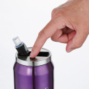 Stalowy kubek termiczny ze słomką Lattina Cilio 0,5 Litra, fioletowy CI-543827